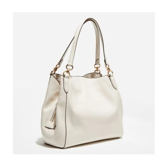 Coach Hallie Handbag White Leather Shoulder Bag NWOT - Picture 14 of 14